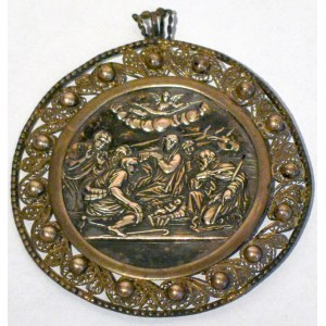 MEDAILLE FÜR WEIHNACHTEN, Polen, 1. Hälfte des 19. Jahrhunderts, MEDAILLE FÜR WEIHNACHTEN, Polen, 1. Hälfte des 19.