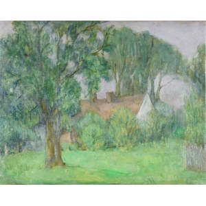 Olgierd BIERWIACZONEK (1925-2002), Landscape with a tree in the garden