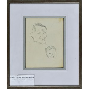 Stanislaw KAMOCKI (1875-1944), Sketches of a caricature of an old man's head