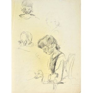 Kasper POCHWALSKI (1899-1971), Studies of a girl's head, 1926