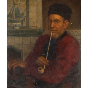 Johann Walter-Kurau (Jānis VALTERS), MAN WITH A FAJKA, before 1906