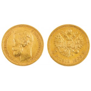 5 RUBLI, Rusko, Mikuláš II, 1900, ФЗ