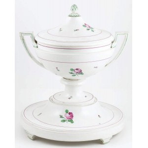 vaso dipinto con rose, Austria, Vienna, 1815