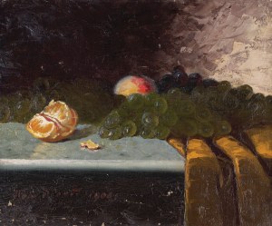 Józef BOŹDZIECH (BOZDIECH), MARTWA NATURA Z OWOCAMI, 1900