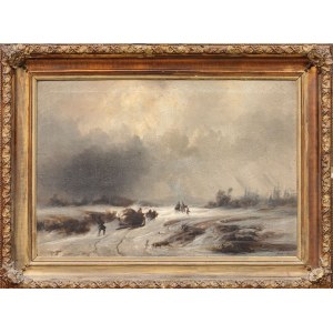 Josef Carl Berthold PÜTTNER, PAESAGGIO CON DUNE, 1864