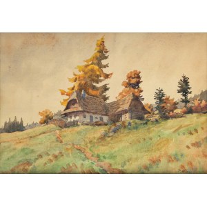 Pawel STELLER (1895-1974), Landscape with cottages