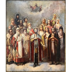 Icon - Orthodox Saints, Russia, 19th/20th century.