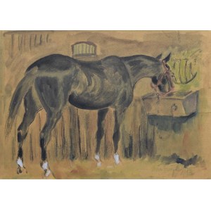 Painter unspecified, 20th century, In the Stables, 1953