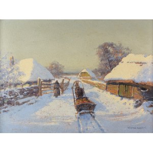 Wiktor KORECKI (1890 - 1980), Winter Landscape, ca. 1960-1970