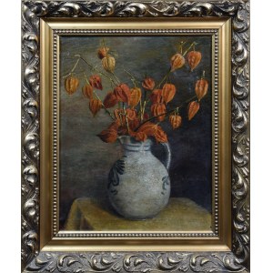 Yuliy Yulevich II KLEVER (1882-1942), Bukiet jesiennych kwiatów w wazonie