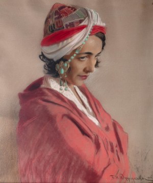 Feliks Michał Wygrzywalski (1875 Przemyśl - 1944 Rzeszów), Orientalna piękność, 1932 r.