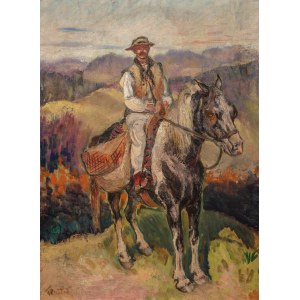 Fryderyk Pautsch (1887 Delatyn - 1950 Kraków), Góral na koniu