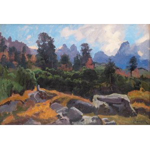 Stanisław Gałek (1876 Mokrzyska - 1961 Zakopane), Autumn in the Tatra Mountains