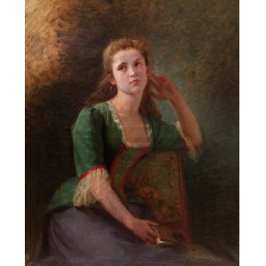 Mieczyslaw Reyzner (1861 Lvov - 1941 tamtéž), Portrét dívky, 1924.