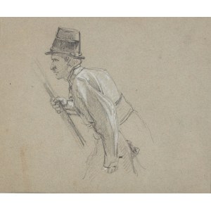 Jan Styka (1858 Lviv - 1925 Rome), Study of the figure of a blacksmith. Sketch for Panorama Raclawicka.