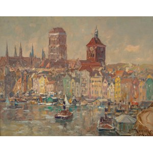 Erich Mercker (1891 Zabern - 1973 Mnichov), Gdaňsk. Pohled na staré město