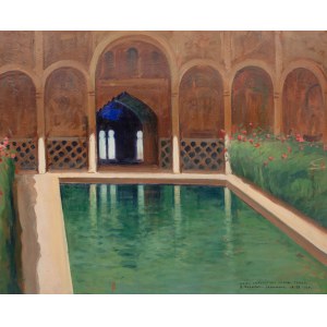 Bronisława Rychter-Janowska (1868 Kraków - 1953 there), Alhambra Palace, 1925.