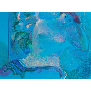 Anna Karpowicz-Westner (b. 1951 Krakow), Blue Nude, before 1991.