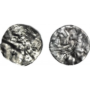 Otto und Adelaide 983-1002, Denar mit Kapelle, zwei Exemplare
