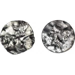 Otto i Adelajda 983-1002, denar z kapliczką, dwa egzemplarze