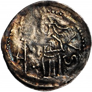 RR-, Bolesław I Wysoki 1163-1201, Denar, Wrocław, Biskup, jednostronny, menniczy