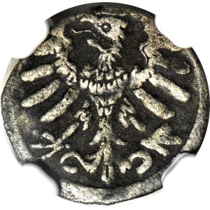 R-, Sigismund I the Old, Denarius without date, Cracow S-P, sabers, rare