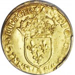 RR-, Heinrich Valois, König von Polen 1573-1589, goldener Ecu d'or 1578, Kopicki R4