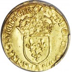 RR-, Henry Valezy, King of Poland 1573-1589, gold Ecu d'or 1578, Kopicki R4
