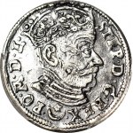 Stefan Batory, Trojak 1582, Vilnius, pod bustou Leliwa, L/LIT, písmeno S na chráme