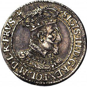 R-, Žigmund III Vasa, Ort 1618, Gdansk, kríž, S-B pri levích labách, krásny