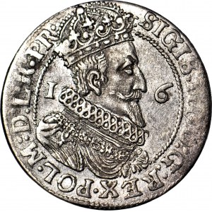 Žigmund III Vasa, Ort 1624/3, Gdansk, L.RP.R, krásna