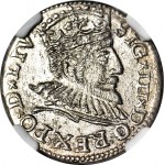 Sigismund III Vasa, Trojak 1593, Riga, small head, minted