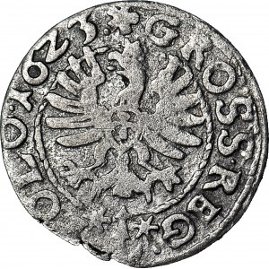 RRR-, Zygmunt III Waza Grosz 1623, Bydgoszcz, DGG zamiast DG