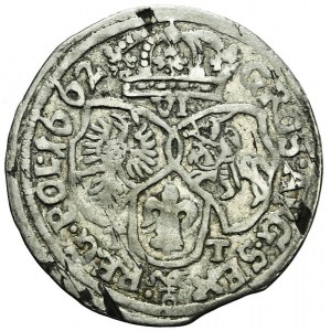 Jan II Kazimierz, Szóstak 1662 TT, Bydgoszcz, odmiana bez obwódek