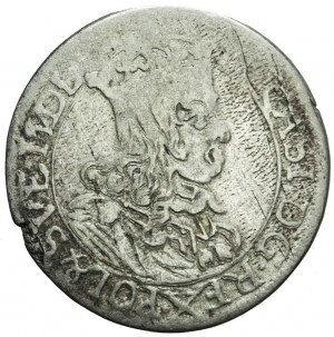 John Casimir, Sixpence 1663 AT, Cracow, one border