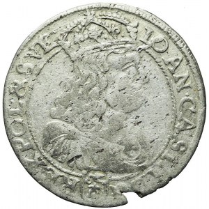 Jan II Kazimierz, Szóstak 1667 TLB, Kraków, bez ozdobników