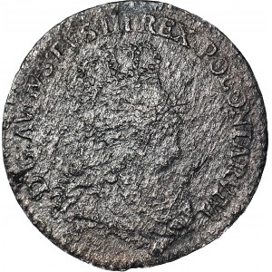 RRR-, August III Sas, Trojak (1/2 šesťpence) 1753, Leipzig, R4, REPLACE