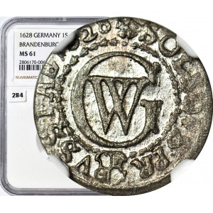 Duchy of Prussia, George Wilhelm, 1628 shellac, Königsberg, minted