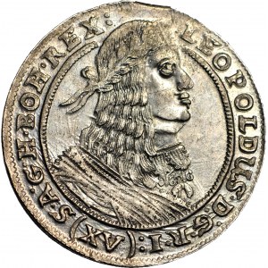 R-, Silesia, Leopold I, 15 Krajcars 1662 G-H, Wroclaw, beautiful