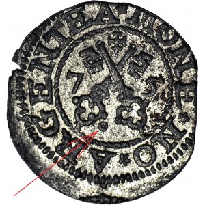 R-, Free City of Riga, Riga Shelly 1575, circle instead of dot, mint