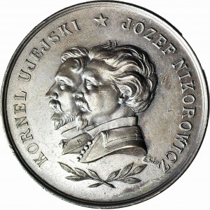 XIX w., Medal Kornel Ujejski i Józef Nikorowicz, 1893, brąz 45 mm