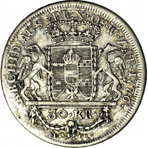 Zabór Austriacki, Księstwo Oświęcimsko-Zatorskie, Dwuzłotówka (30 krajcarów) 1776, Wiedeń