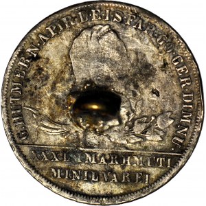 R-, Zabór Austriacki, Księstwo Oświęcimsko-Zatorskie, guzik na wzór dwuzłotówki (30 krajcarów) 1776, Wiedeń