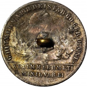 R-, Zabór Austriacki, Księstwo Oświęcimsko-Zatorskie, guzik na wzór dwuzłotówki (30 krajcarów) 1776, Wiedeń