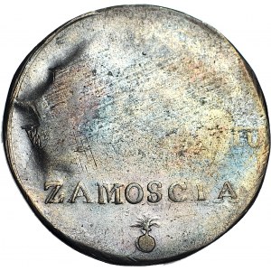 R-, Moneta w oblężeniu Zamościa, 2 złote 1813, odwrócone N, R3