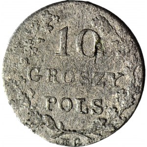 R-, Powstanie Listopadowe, 10 groszy 1831, łapy orła zgięte, rzadsza odmiana