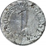 R-, Królestwo Polskie, 1 fenig 1918 FF, stempel 1917 rzadki R3