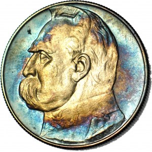 10 złotych 1937, Piłsudski, rzadszy rocznik, menniczy
