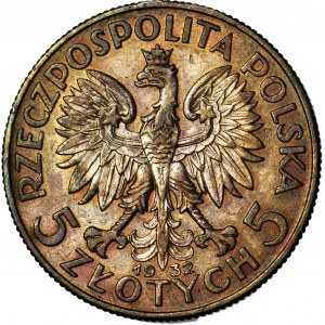 5 złotych 1932, Głowa, Londyn, piękna