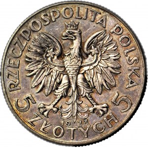 5 or 1933, Tête, frappé